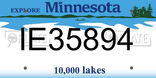 IE35894 Minnesota License Plate