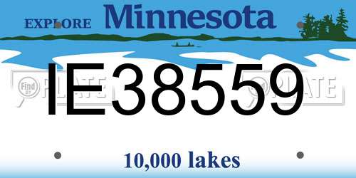 IE38559 Minnesota License Plate