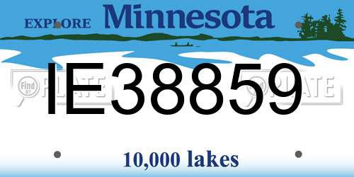 IE38859 Minnesota License Plate