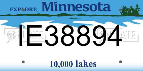 IE38894 Minnesota License Plate