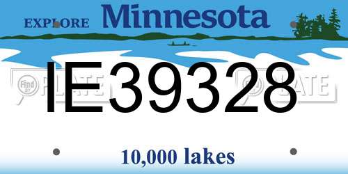 IE39328 Minnesota License Plate