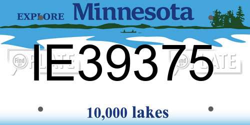 IE39375 Minnesota License Plate