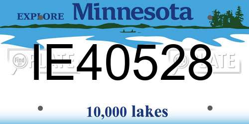 IE40528 Minnesota License Plate