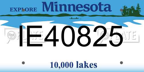 IE40825 Minnesota License Plate