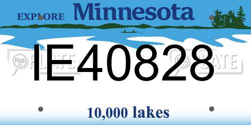 IE40828 Minnesota License Plate
