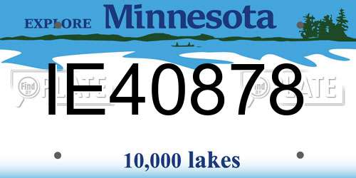 IE40878 Minnesota License Plate