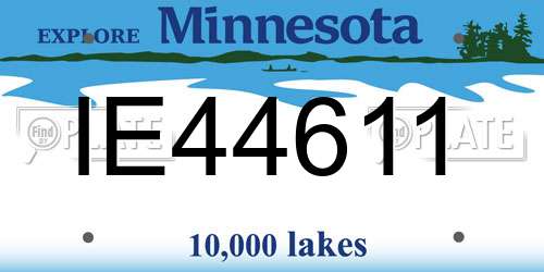 IE44611 Minnesota License Plate