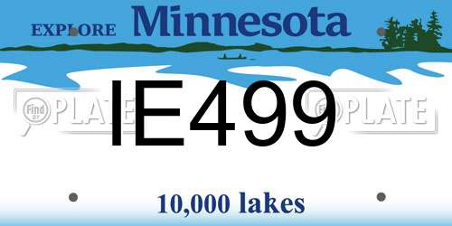 IE499 Minnesota License Plate