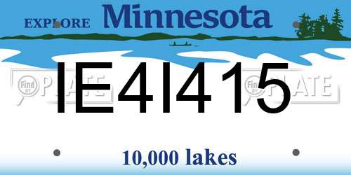 IE4I415 Minnesota License Plate