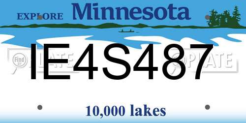IE4S487 Minnesota License Plate