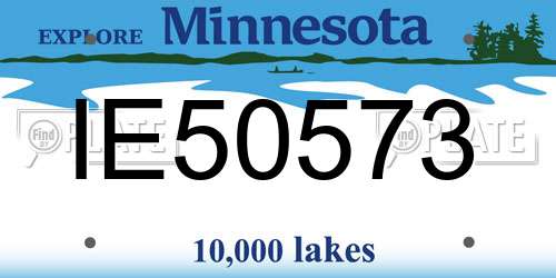 IE50573 Minnesota License Plate