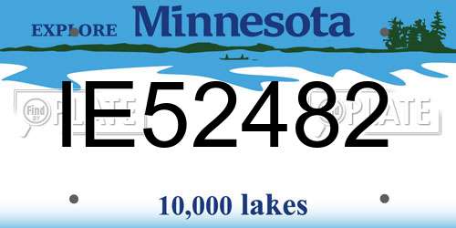 IE52482 Minnesota License Plate