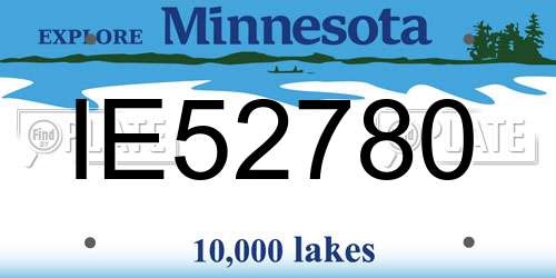 IE52780 Minnesota License Plate