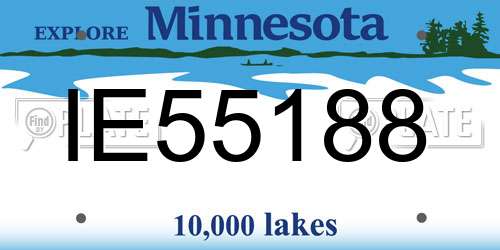 IE55188 Minnesota License Plate