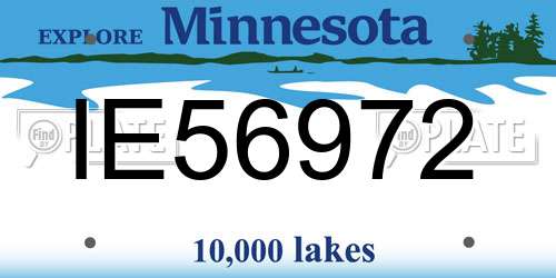 IE56972 Minnesota License Plate