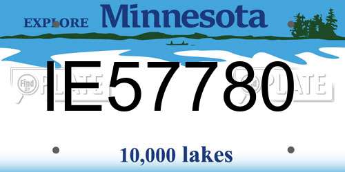 IE57780 Minnesota License Plate