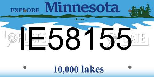 IE58155 Minnesota License Plate