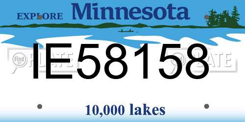 IE58158 Minnesota License Plate