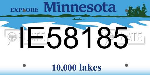IE58185 Minnesota License Plate