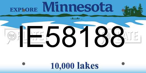IE58188 Minnesota License Plate