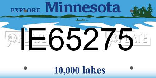 IE65275 Minnesota License Plate