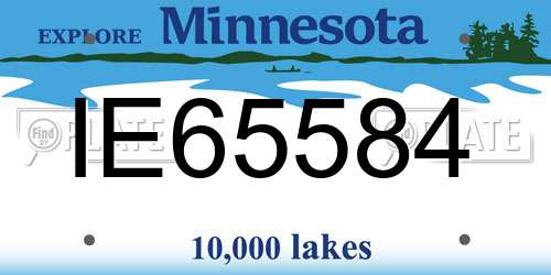 IE65584 Minnesota License Plate