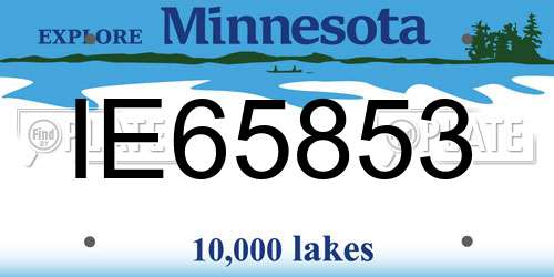 IE65853 Minnesota License Plate