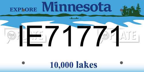 IE71771 Minnesota License Plate