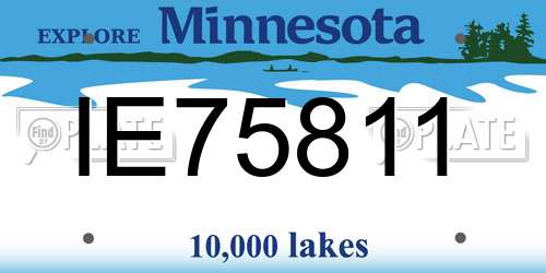 IE75811 Minnesota License Plate