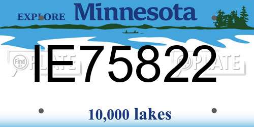 IE75822 Minnesota License Plate