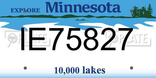 IE75827 Minnesota License Plate