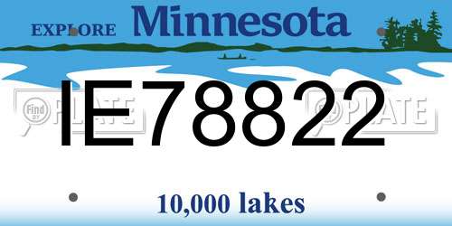 IE78822 Minnesota License Plate