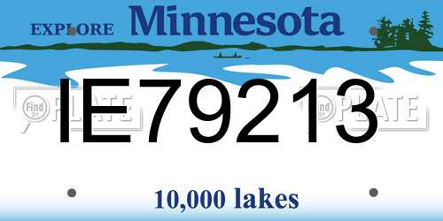 IE79213 Minnesota License Plate