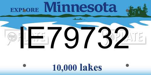 IE79732 Minnesota License Plate