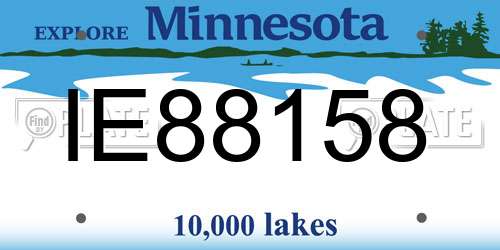 IE88158 Minnesota License Plate