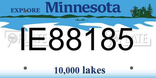 IE88185 Minnesota License Plate