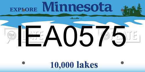 IEA0575 Minnesota License Plate