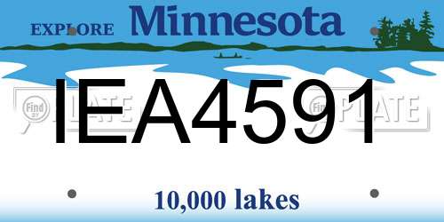IEA4591 Minnesota License Plate