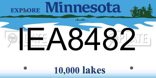 IEA8482 Minnesota License Plate