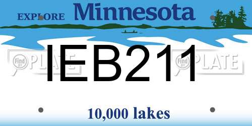 IEB211 Minnesota License Plate