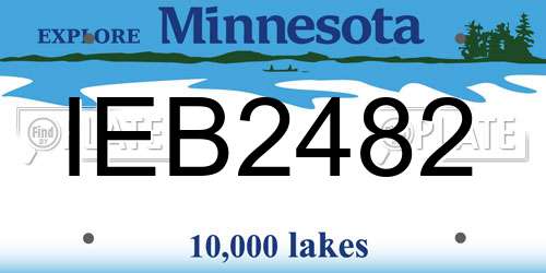 IEB2482 Minnesota License Plate