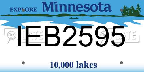 IEB2595 Minnesota License Plate