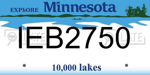 IEB2750 Minnesota License Plate