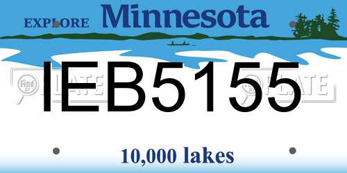 IEB5155 Minnesota License Plate