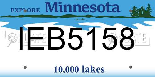 IEB5158 Minnesota License Plate