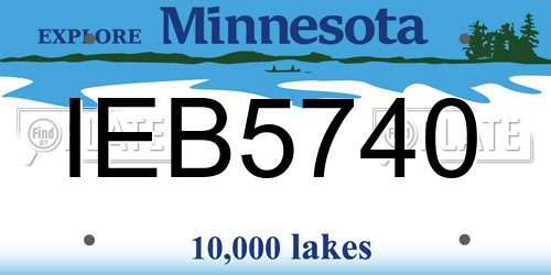 IEB5740 Minnesota License Plate