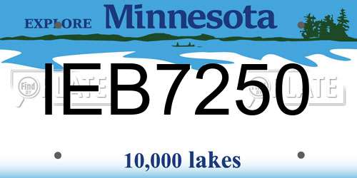 IEB7250 Minnesota License Plate