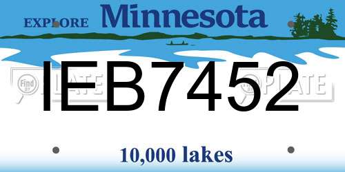 IEB7452 Minnesota License Plate