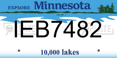 IEB7482 Minnesota License Plate