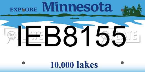 IEB8155 Minnesota License Plate
